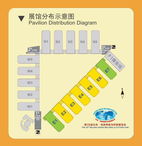 展馆分布示意图